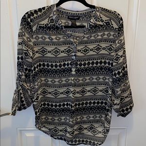 Tribal print Chiffon blouse